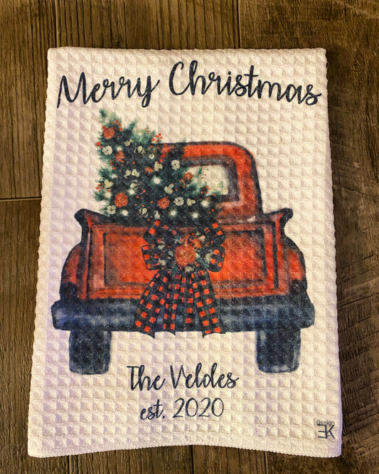 Christmas Truck Towel