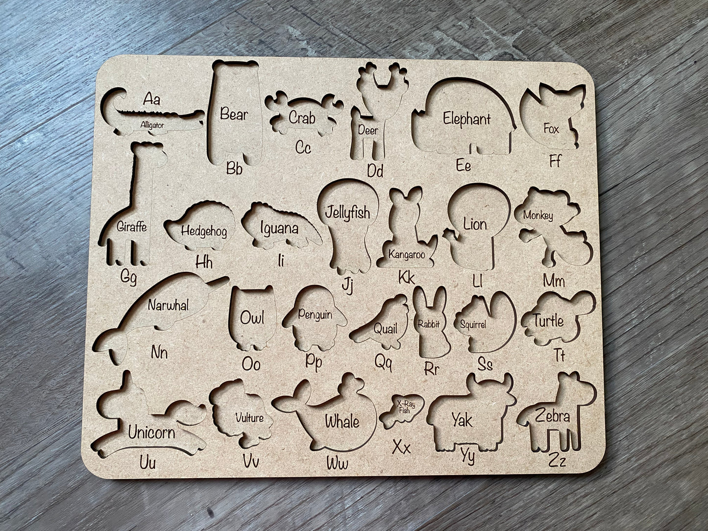 Animal Alphabet Puzzle