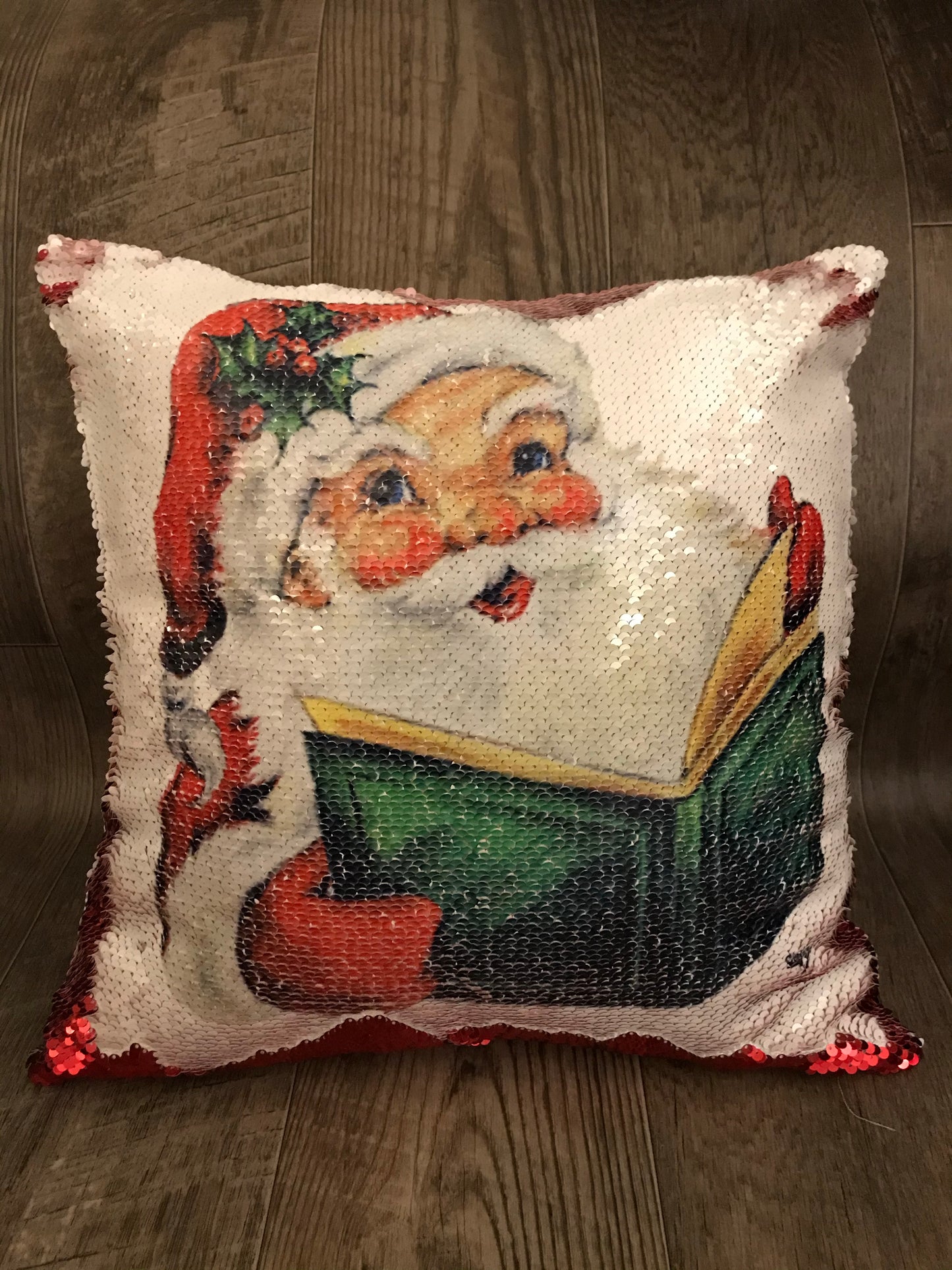 Sequins Santa Pillow