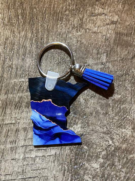 MN Shape Keychain