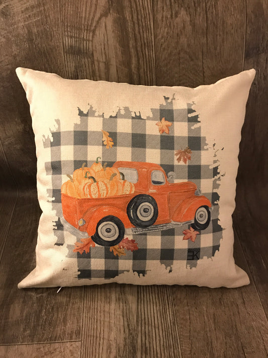 Fall Truck Pillow