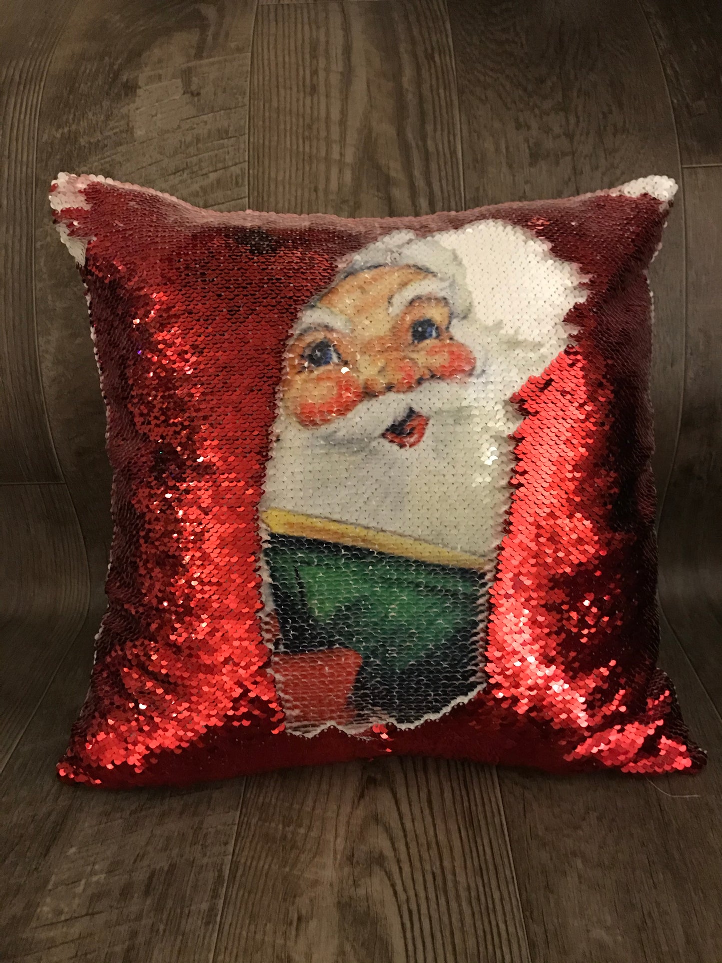 Sequins Santa Pillow