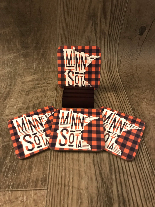 Minnesota Plaid Coaster