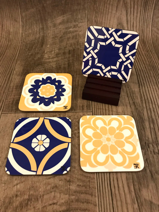 Moroccan Tile- Yellow & Blue